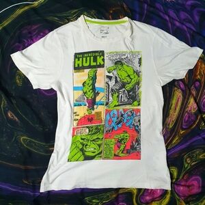 M - Marvel The Incredible Hulk Comic Print Shirt